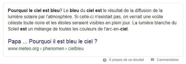 Position zéro sur la question pourquoi le ciel est bleu