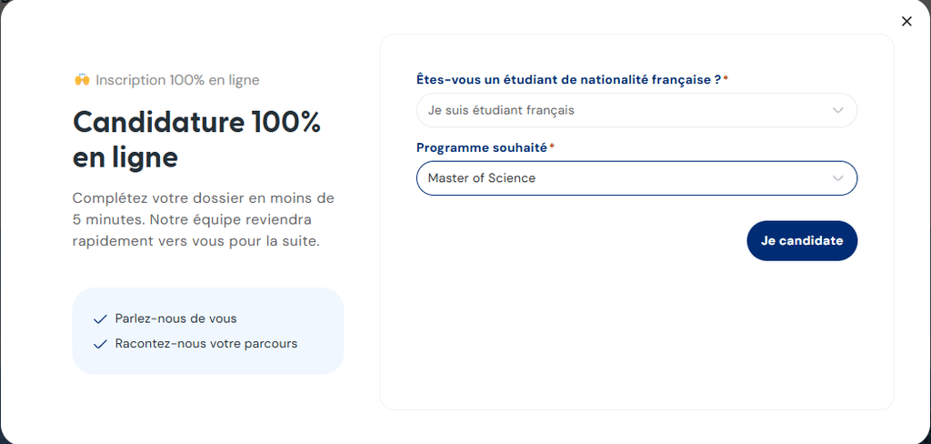 Mon site Web ne génère pas de leads, comment puis-je le solutionner ? 5 Formulaire inscription pour INSEEC