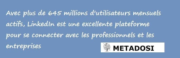 Taille des publicités sur Linkedin