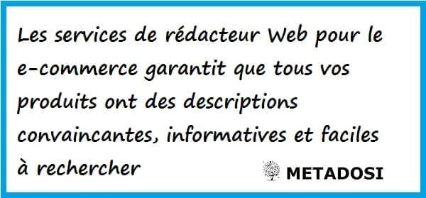 Une déclaration sur la valeur des services de rédaction de commerce électronique pour les entreprises