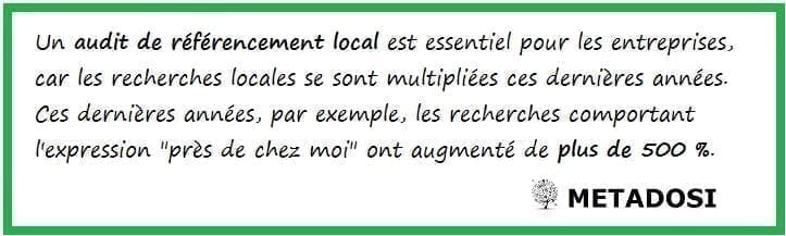 Pourquoi les services de consultant SEO devraient inclure un audit de référencement local