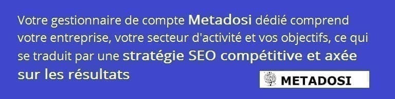 Metadosi comprend votre entreprise, votre secteur d'activité et vos objectifs, ce qui est l'une des raisons pour lesquelles c'est la meilleure agence SEO