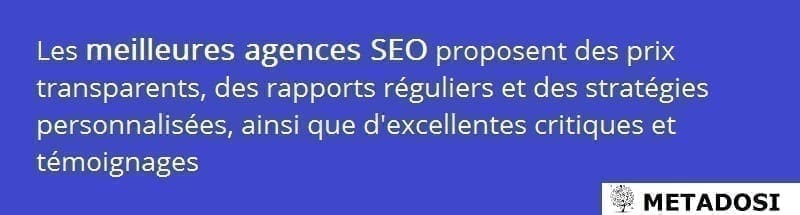 Meilleures agences SEO proposent des prix transparents