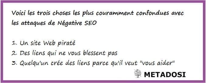 l'erreur courante du negative SEO