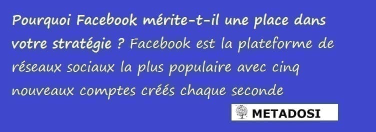 Pourquoi utiliser Facebook