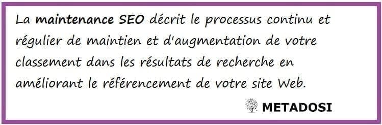 Qu'est-ce que la maintenance SEO ?  Définition de la maintenance SEO