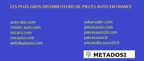 Les principaux vendeurs de pièces détachées automobiles en France