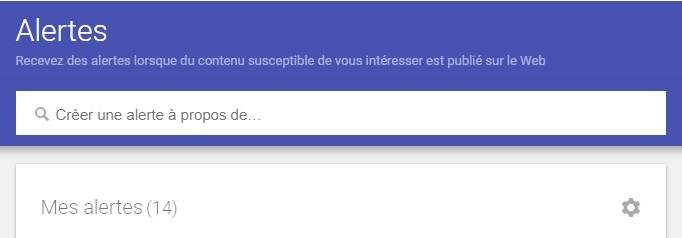 Créer une alerte Google