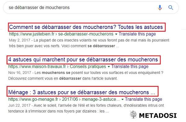 Exemple de balise titre pour le SEO on page