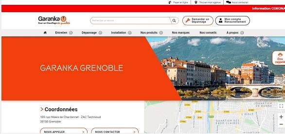 Landing page spécifique d'un chauffagiste à Grenoble