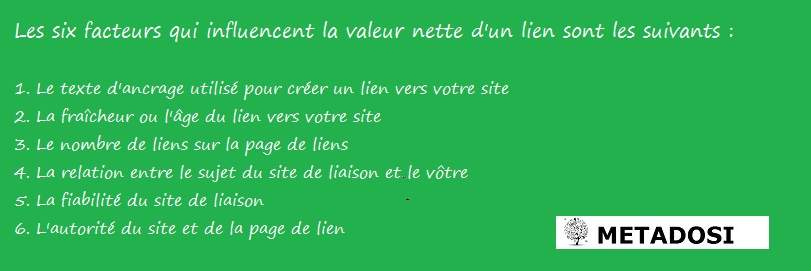 Valeur des liens SEO off page