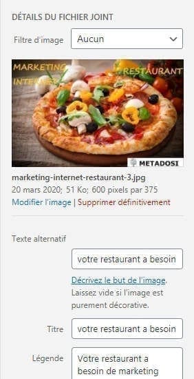Balise Alt dans WordPress