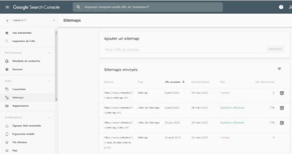 Comment ajouter un sitemap dans la console de recherche Google ?