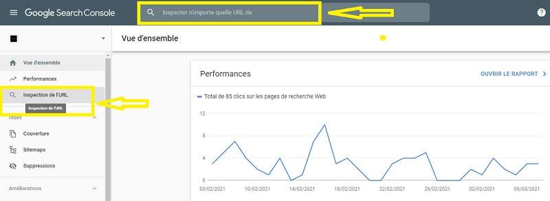 Comment inspecter une URL dans la Google Search Console