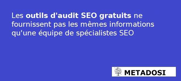 Audit SEO par des experts