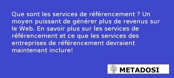 Services de référencement naturel