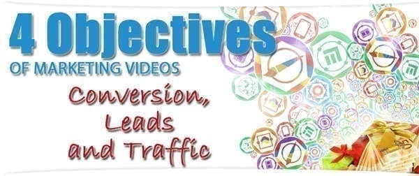 4 objectifs du marketing vidéo : trafic conversion leads et ventes