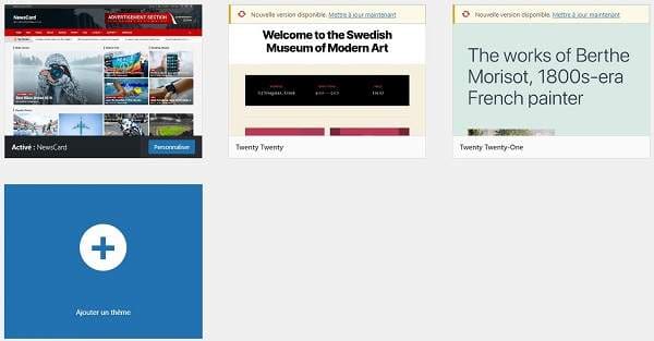 Ajouter un nouveau thème WordPress