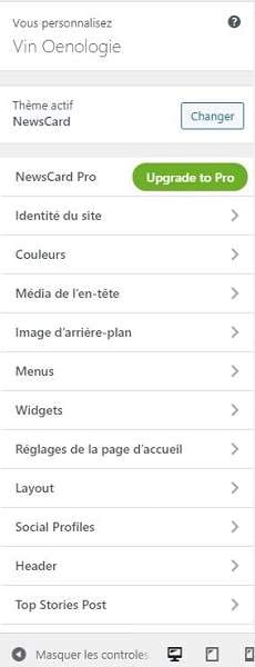 Personnalisation du thème WordPress