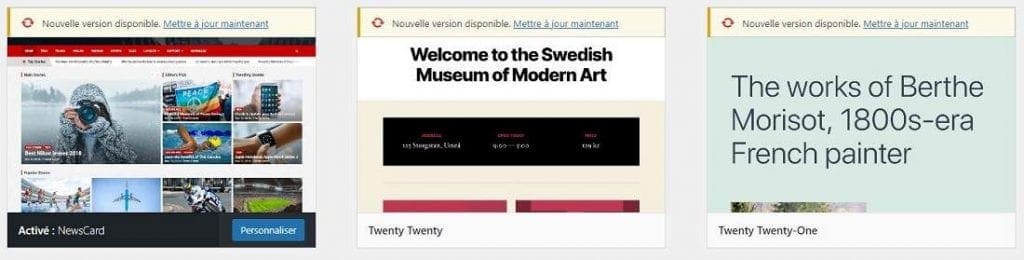 Exemples de thèmes WordPress