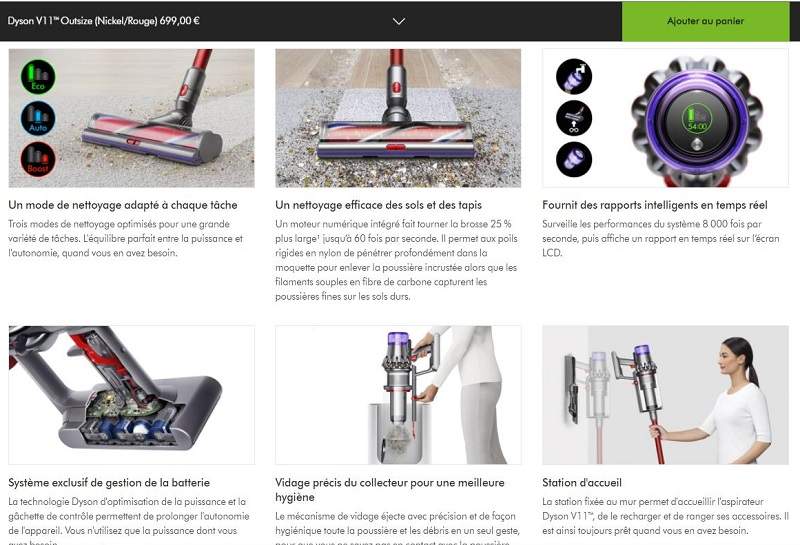 Description de produit Dyson