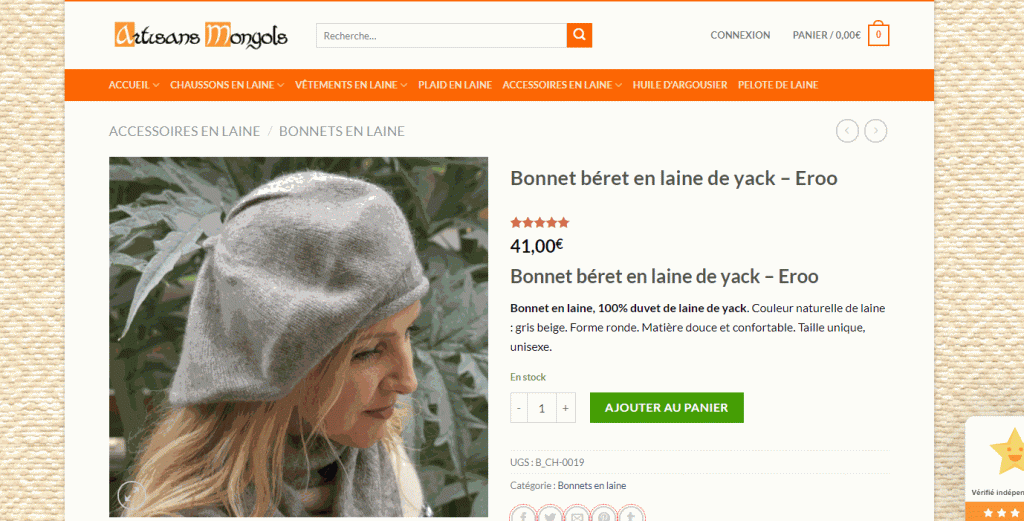 Une suggestion de produit pour les bonnets