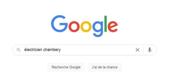Recherche Google d'entreprises d'électricité à Chambery