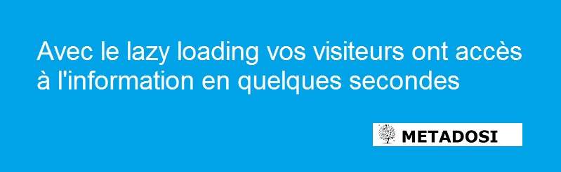 Le lazy loading fonctionne en quelques secondes