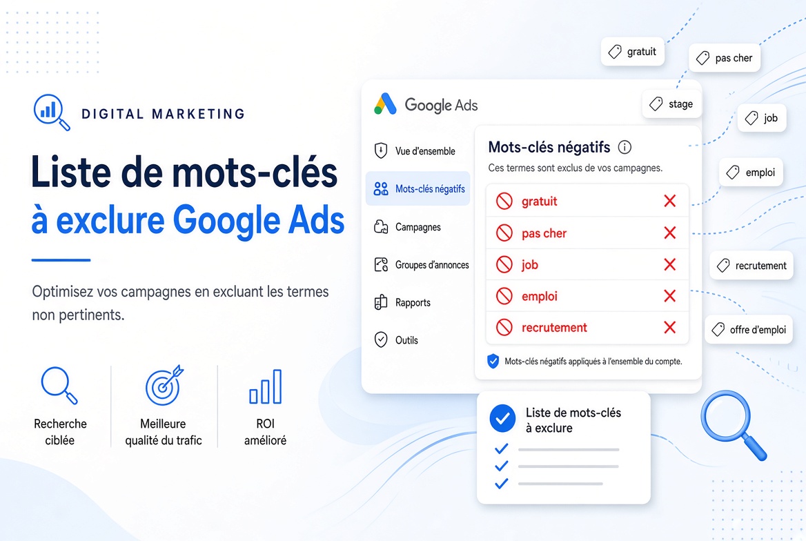Liste de mots-clés à exclure