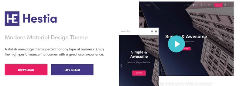 Thème WordPress Hestia