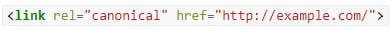 A quoi ressemble la balise rel canonical
