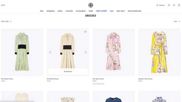 Exemple de pagination avec chargement infini - ToryBurch