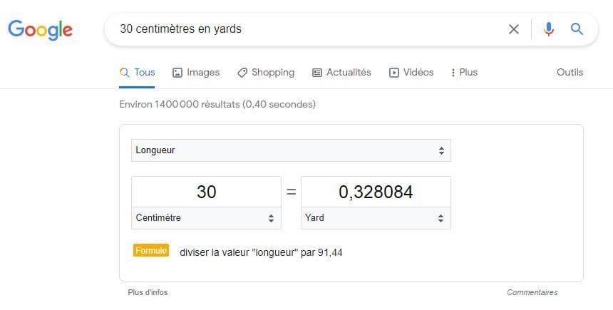 Boite de réponse directe dans la SERP de Google