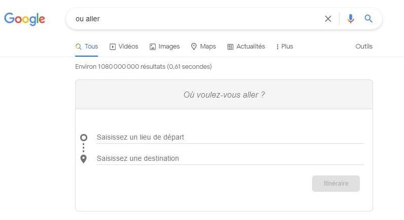 Instructions pour les recherches Google