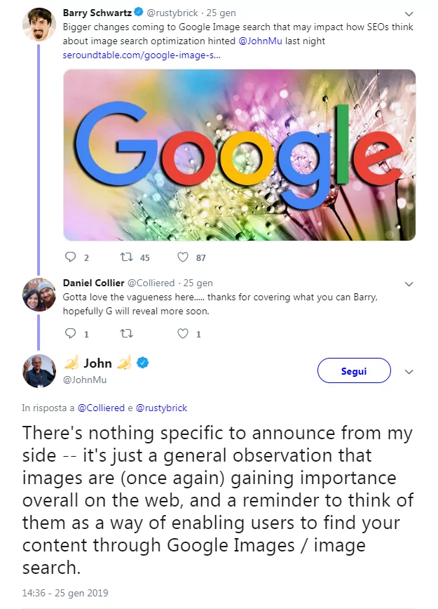 Les mots de Google sur les images