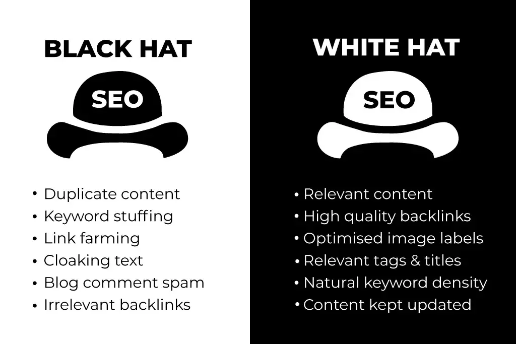 black hat vs. white hat seo