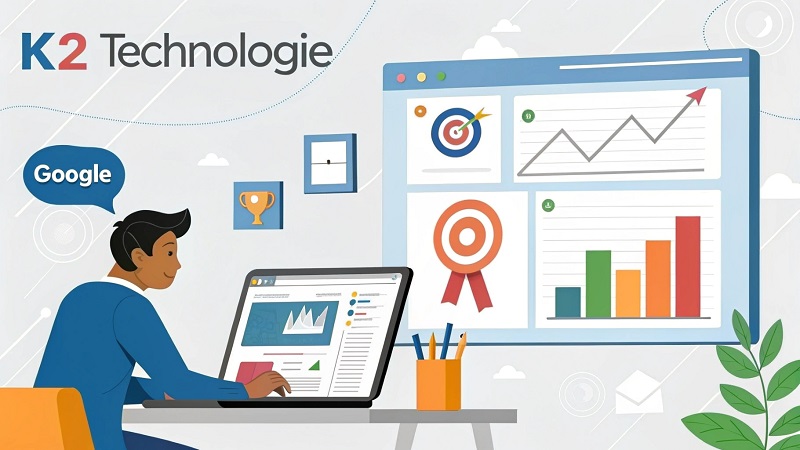 Objectif : Ramener le site de K2 Technologie en top 3 de Google