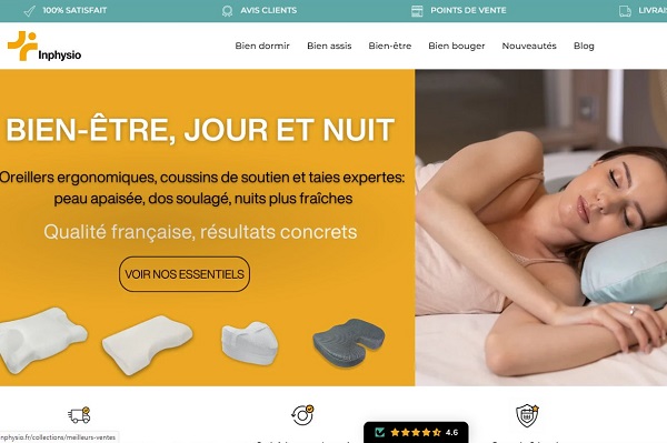 Inphysio.fr SEO pour site e-commerce santé et bien-être