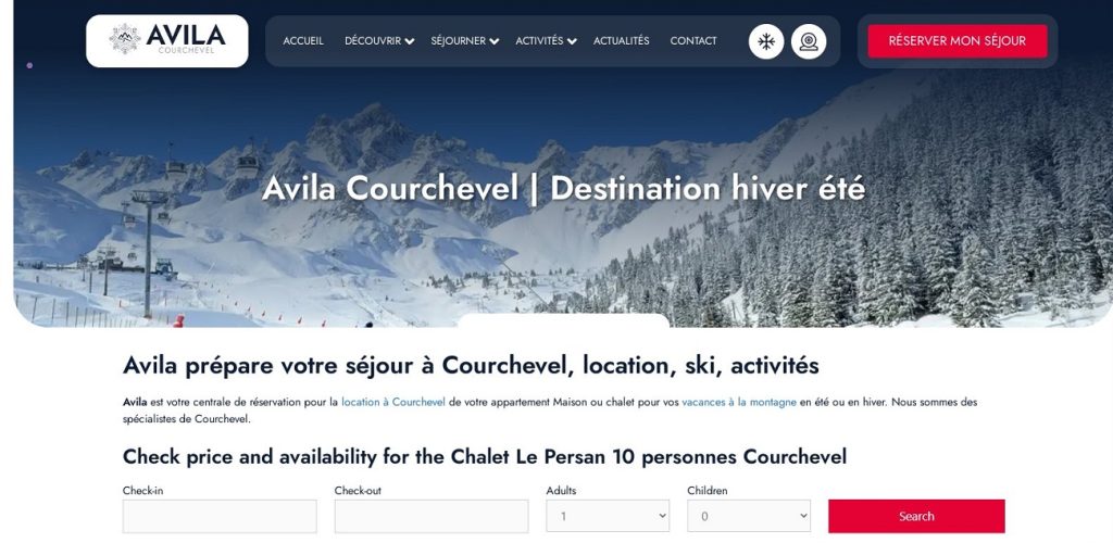 Création de site internet à Chambéry 4 création de site internet Avila Courchevel