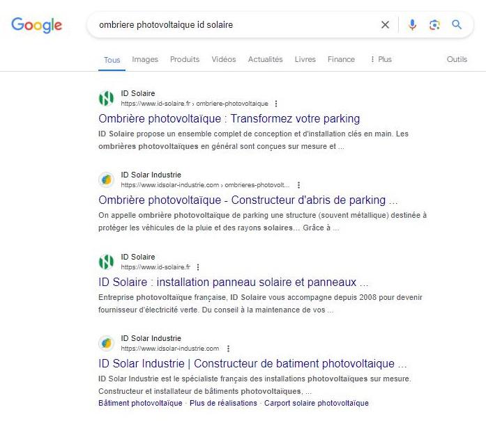 Cannibalisation Ombriere photovoltaique ID Solaire versus ID Solar