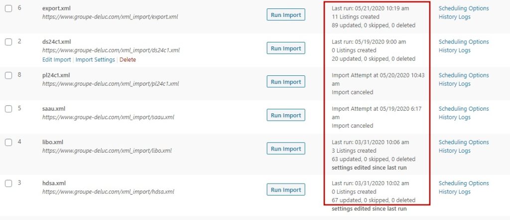 Site internet automobile pour concessionnaire 2 Test des flux d'importation des véhicules