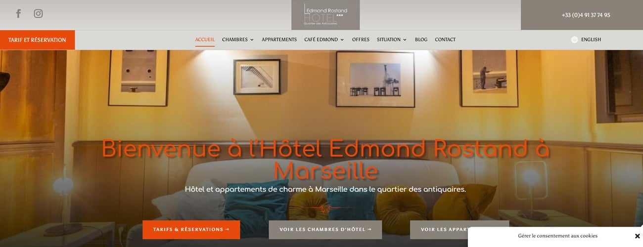Création de site internet d'hôtel
